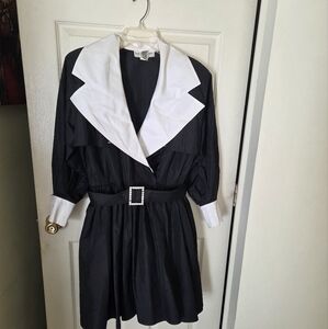 Elegant Black and White Women's Dress